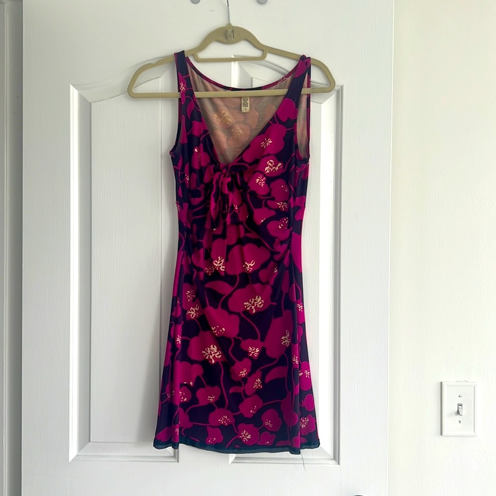 Silk DVF floral mini dress
